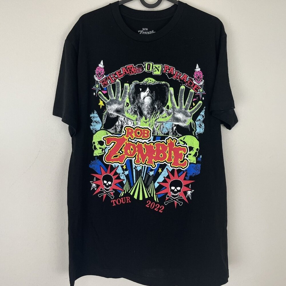 Rob Zombie 2022 Freaks on Parade Concert Tour Double Sided T Shirt